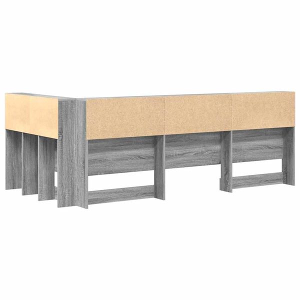 vidaXL Κεφαλάρι Αποθήκης με ράφι Γκρι sonoma 75 cm Επεξεργασμένο ξύλο