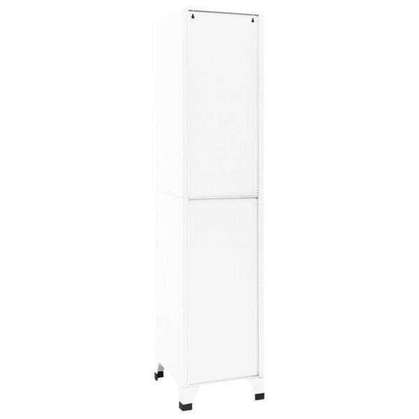 vidaXL Φοριαμός Λευκός 38 x 45 x 180 εκ. Ατσάλινος
