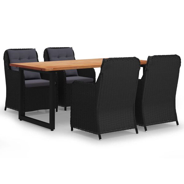 vidaXL &Sigma;&epsilon;&tau; &Tau;&rho;&alpha;&pi;&epsilon;&zeta;&alpha;&rho;ί&alpha;&sigmaf; &Kappa;ή&pi;&omicron;&upsilon; 5 &tau;&epsilon;&mu;. &Mu;&alpha;ύ&rho;&omicron; &alpha;&pi;ό &Sigma;&upsilon;&nu;&theta;. &Rho;&alpha;&tau;ά&nu; &mu;&epsilon; &Mu;&alpha;&xi;&iota;&lambda;ά&rho;&iota;&alpha;