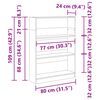vidaXL Βιβλιοθήκη Sonoma Δρυς 80x24x109 εκ. από Επεξεργασμένο Ξύλο
