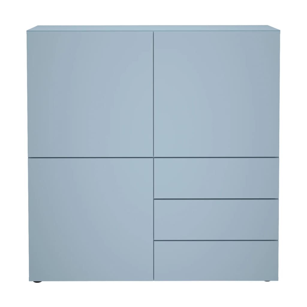FMD Ντουλάπι με 3 Συρτάρια και 3 Πόρτες Μπλε 99 x 31,5 x 101,2 εκ.