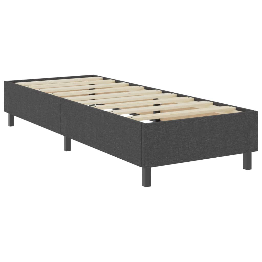 vidaXL Κρεβάτι Boxspring Σκούρο Γκρι 80 x 200 εκ. Υφασμάτινο