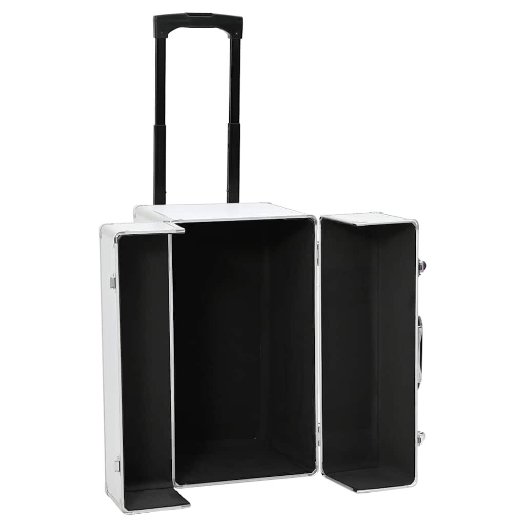 vidaXL Βαλίτσα Τρόλεϊ Επαγγελματική Ασημί 47 x 39 x 27 εκ. Αλουμινίου