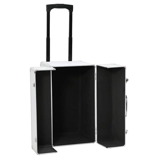 vidaXL Βαλίτσα Τρόλεϊ Επαγγελματική Ασημί 47 x 39 x 27 εκ. Αλουμινίου