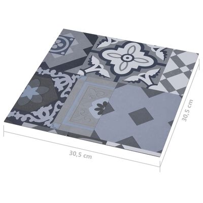 vidaXL Δάπεδο Αυτοκόλλητο Mono Pattern 20 τεμ. 1,86 μ² από PVC