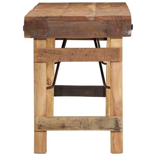 vidaXL Πάγκοι Καφέ Μασίφ ξύλο