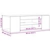 vidaXL Έπιπλο Τηλεόρασης με LED Μαύρο 90x39x30 εκ.