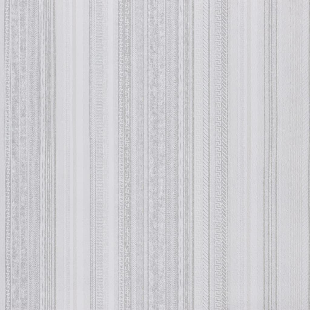 vidaXL Ταπετσαρία 3D Ριγέ Γκρι 10x0,53 μ. Non-woven