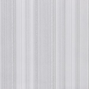 vidaXL Ταπετσαρία 3D Ριγέ Γκρι 10x0,53 μ. Non-woven