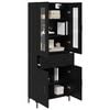 vidaXL Highboard &mu;&epsilon; &sigma;&upsilon;&rho;&tau;ά&rho;&iota; 2 pcs &Mu;&alpha;ύ&rho;&eta; &Omicron;&xi;&upsilon;ά &Epsilon;&pi;&epsilon;&xi;&epsilon;&rho;&gamma;&alpha;&sigma;&mu;έ&nu;&omicron; &xi;ύ&lambda;&omicron;