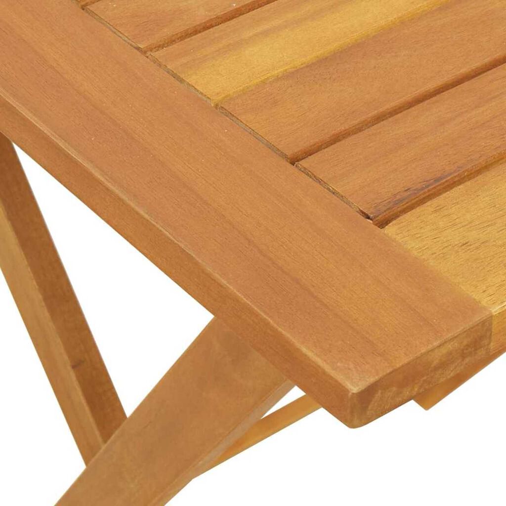 vidaXL Αναδιπλούμενο Τραπέζι Κήπου Φυσικό 60 x 60 x 72 cm