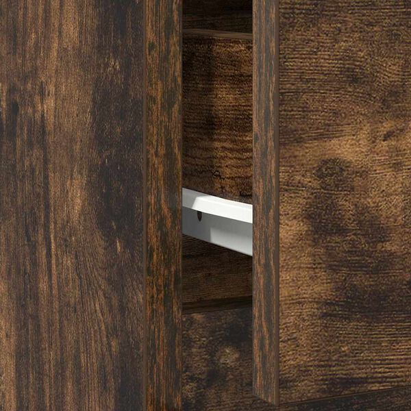 vidaXL Συρταριέρα με Συρτάρια Καπνιστή Δρυς 71x35x84 εκ. Επεξ. Ξύλο