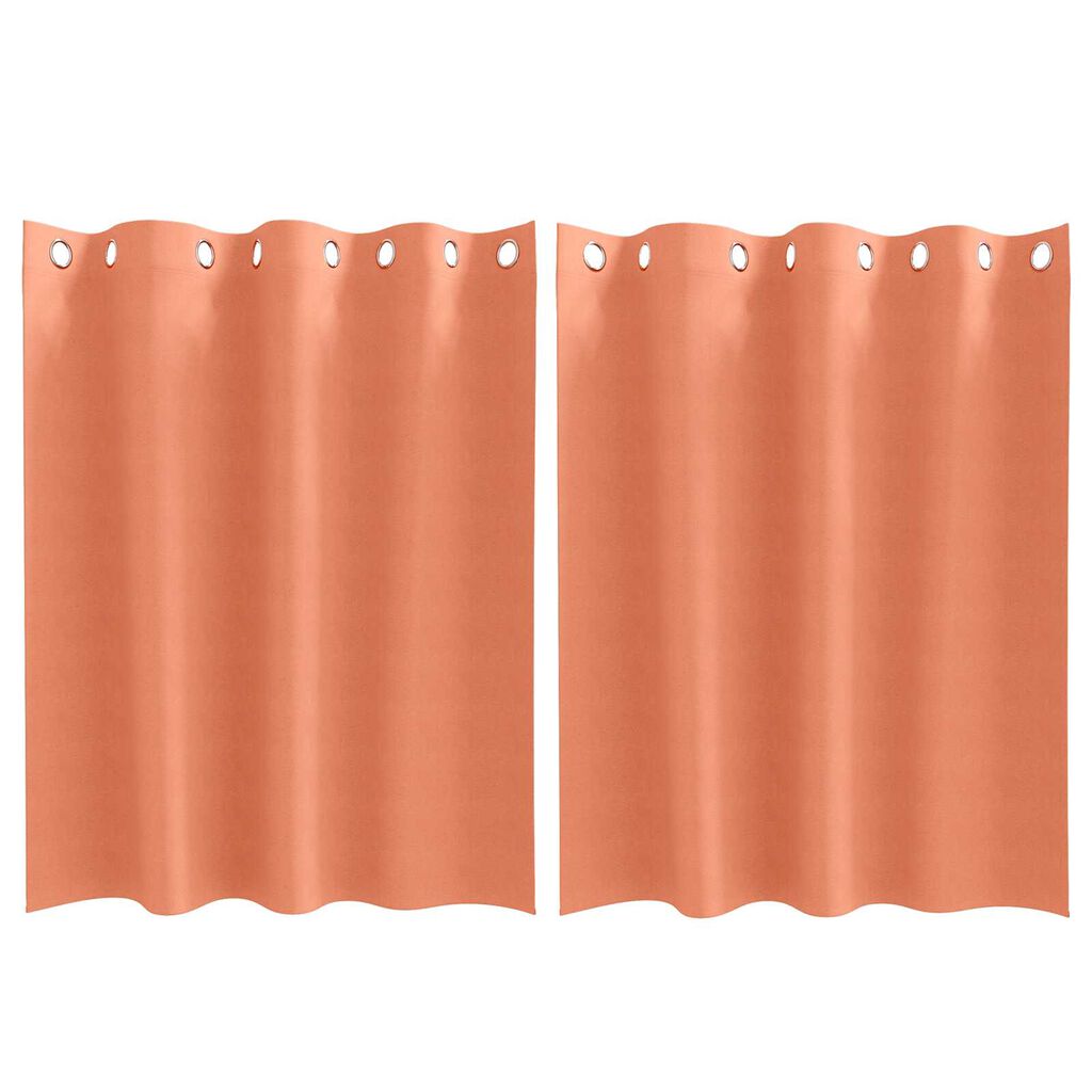 vidaXL Κουρτίνες με κουρτίνες 2 pcs Τερακότα 140 x 140 cm Πολυεστέρας