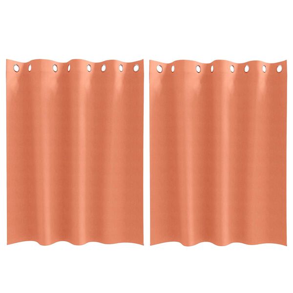 vidaXL Κουρτίνες με κουρτίνες 2 pcs Τερακότα 140 x 140 cm Πολυεστέρας