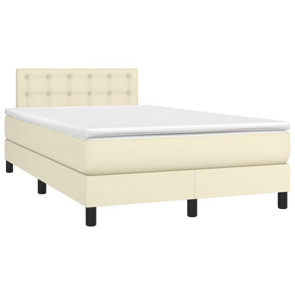 vidaXL &Kappa;&rho;&epsilon;&beta;ά&tau;&iota; Boxspring &mu;&epsilon; &Sigma;&tau;&rho;ώ&mu;&alpha; & LED &Kappa;&rho;&epsilon;&mu; 120x200 &epsilon;&kappa;. &Sigma;&upsilon;&nu;&theta;. &Delta;έ&rho;&mu;&alpha;