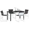 vidaXL Σέτ φαγητού για κήπο 5 pcs Λευκό 140 x 70 x 73 cm