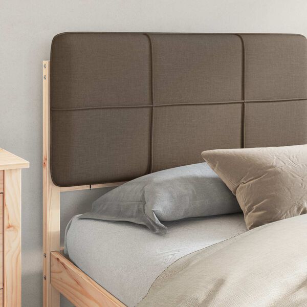 vidaXL Σκελετός Κρεβατιού με Επενδεδυμένο Κεφαλάρι Taupe 180 x 200 cm