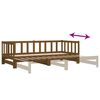 vidaXL Καναπές Κρεβάτι Καφέ Μελί 2 x (90 x 200) εκ. Μασίφ Ξύλο Πεύκου