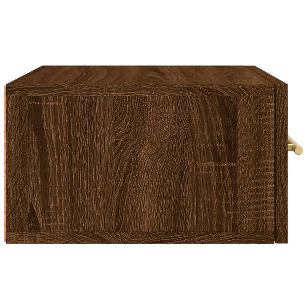 vidaXL Κομοδίνα Επιτοίχια 2 τεμ. Καφέ Δρυς 35 x 35 x 20 εκ.