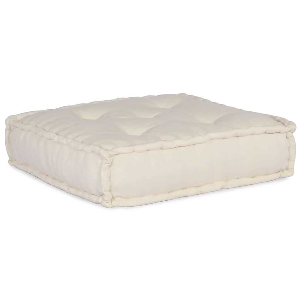 vidaXL Modular Pouffe Cream 70x70x54 ύφασμα