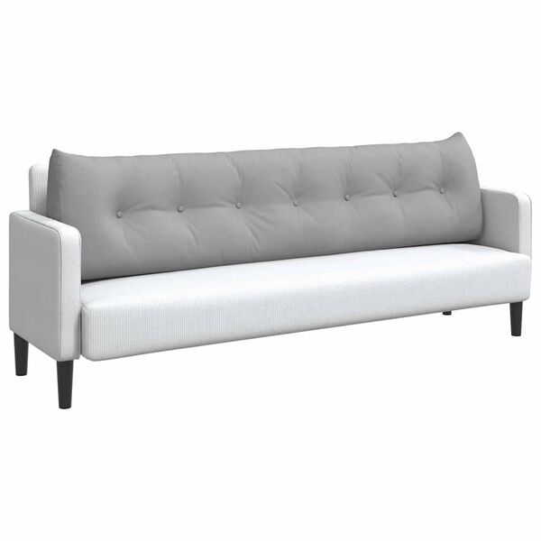 vidaXL Μαξιλάρι Πλάτης Σκίουρος Γκρί 200 x 24 x 50 εκ ύφασμα