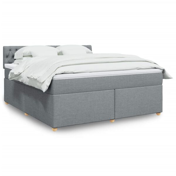 vidaXL &Kappa;&rho;&epsilon;&beta;ά&tau;&iota; Boxspring &mu;&epsilon; &Sigma;&tau;&rho;ώ&mu;&alpha; &Alpha;&nu;&omicron;&iota;&chi;&tau;ό &Gamma;&kappa;&rho;&iota; 180x200 &epsilon;&kappa;. &Upsilon;&phi;&alpha;&sigma;&mu;ά&tau;&iota;&nu;&omicron;