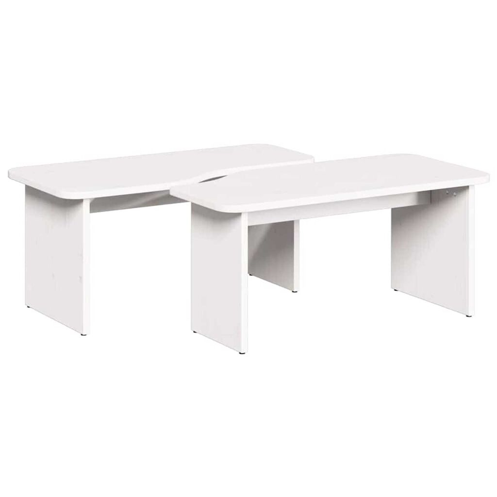vidaXL Τραπεζάκι σαλονιού 2 pcs Λευκό 100 x 69 x 35.5 εκατοστά