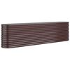 vidaXL Ζαρντινιέρα Καφέ 260x40x68 εκ. Γαλβανισμένος χάλυβας
