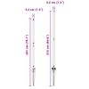 vidaXL Στύλος Περιφράξεων 26 pcs Ασημί 3.2 x 3.2 x 170 εκ Ατσάλι
