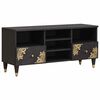 vidaXL Ντουλάπι TV με ράφι Μαύρο 100 x 33 x 46 εκ Στερεό ξύλο μάνγκο