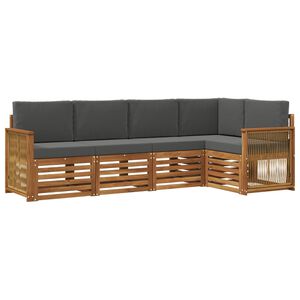 vidaXL &Sigma;&alpha;&lambda;&omicron;&nu;ά&kappa;&iota; &Gamma;&omega;&nu;&iota;&alpha;&kappa;&omicron;ύ &Kappa;&alpha;&nu;&alpha;&pi;έ &mu;&epsilon; &mu;&alpha;&xi;&iota;&lambda;ά&rho;&iota; 4 pcs &Phi;&upsilon;&sigma;&iota;&kappa;ό &kappa;&alpha;&iota; &Alpha;&nu;&theta;&rho;&alpha;&kappa;ί