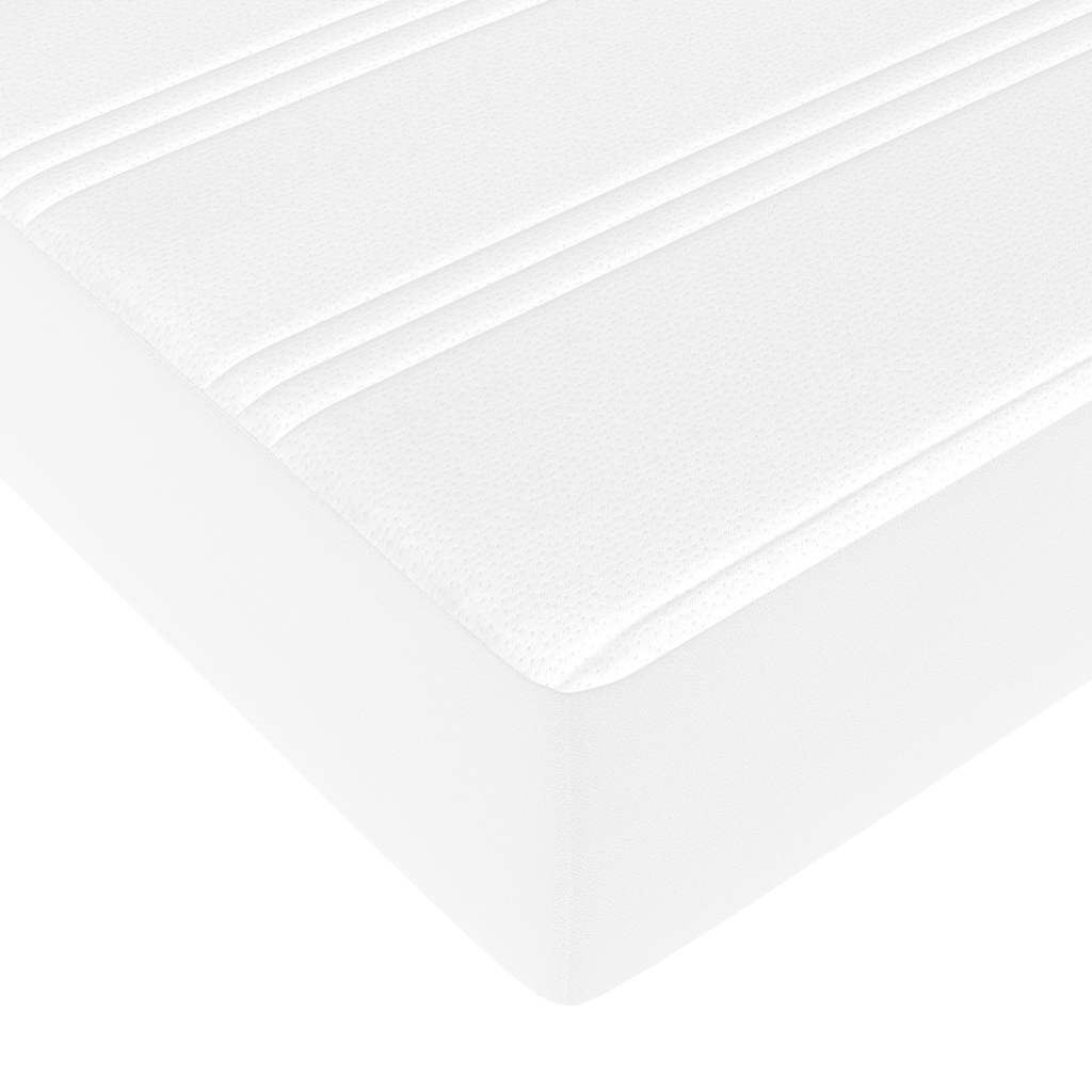 vidaXL Οθωμανικό κρεβάτι με στρώμα Λευκό 140x190cm Faux Leather
