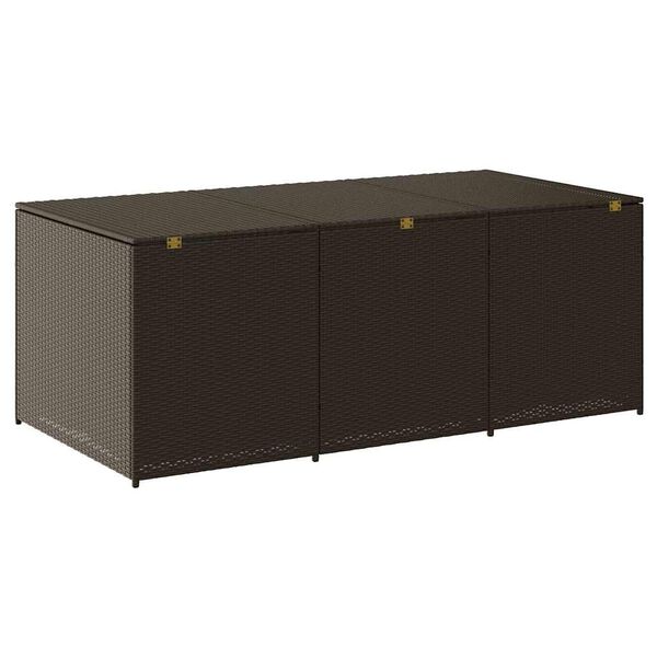 vidaXL Κουτί Αποθήκευσης Κήπου Καφέ 180x90x70 εκ. από Συνθετικό Ρατάν