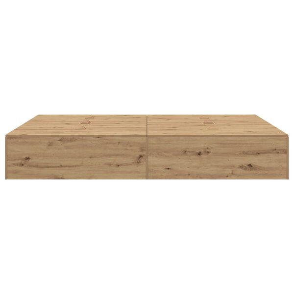 vidaXL Κρεβάτι Αποθήκευσης Ξύλου Artisan 135x190 εκ