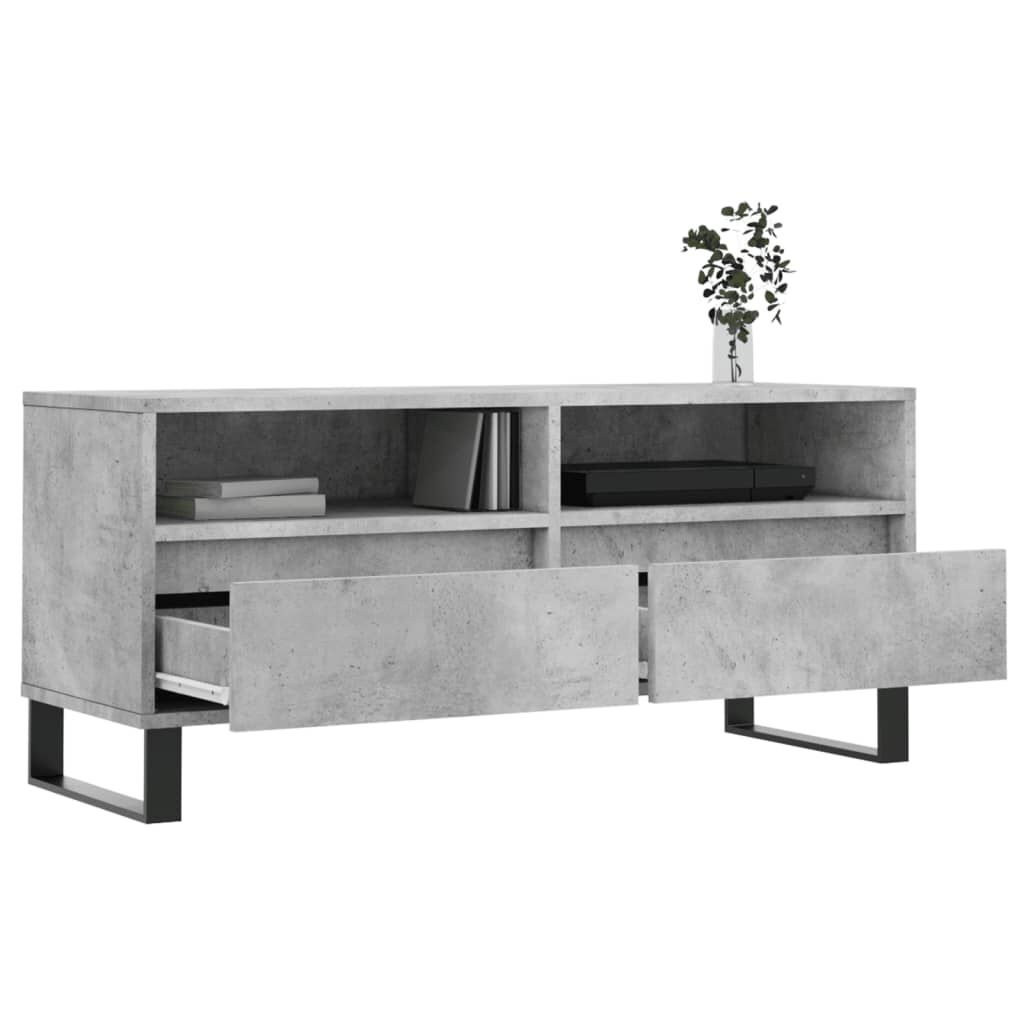 vidaXL Έπιπλο Τηλεόρασης Γκρι Σκυρ. 100 x 34,5 x 44,5 εκ. Επεξ. Ξύλο
