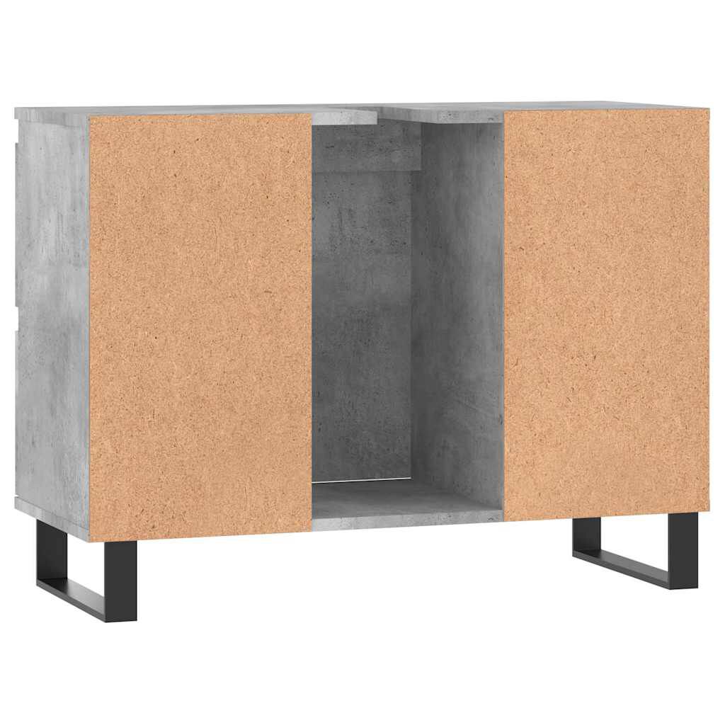 vidaXL Ντουλάπι Μπάνιου Γκρι Σκυροδέματος 80x33x60 εκ. Επεξ. Ξύλο