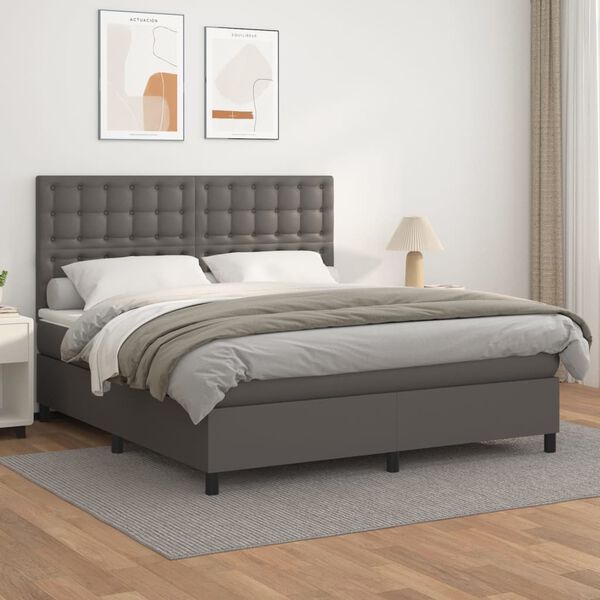 vidaXL &Kappa;&rho;&epsilon;&beta;ά&tau;&iota; Boxspring &mu;&epsilon; &Sigma;&tau;&rho;ώ&mu;&alpha; &Gamma;&kappa;&rho;&iota; 160x200&epsilon;&kappa;. &alpha;&pi;ό &Sigma;&upsilon;&nu;&theta;&epsilon;&tau;&iota;&kappa;ό &Delta;έ&rho;&mu;&alpha;