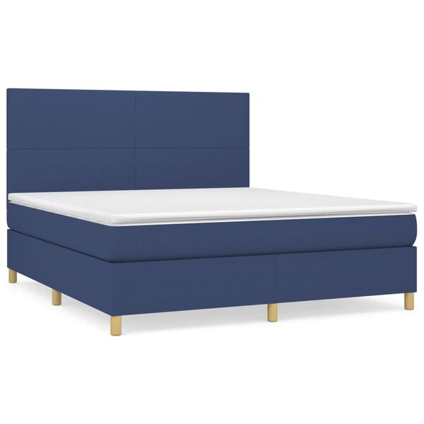 vidaXL &Kappa;&rho;&epsilon;&beta;ά&tau;&iota; Boxspring &mu;&epsilon; &Sigma;&tau;&rho;ώ&mu;&alpha; &Mu;&pi;&lambda;&epsilon; 160x200 &epsilon;&kappa;. &Upsilon;&phi;&alpha;&sigma;&mu;ά&tau;&iota;&nu;&omicron;