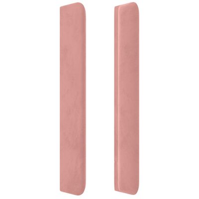 vidaXL Κεφαλάρι με Πτερύγια Ροζ 203x16x118/128 εκ. Βελούδινο