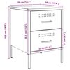 vidaXL Κομοδίνο Ανθρακί 36x39x50,5 εκ. από Χάλυβα