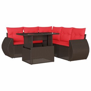 vidaXL &Sigma;&epsilon;&tau; &Kappa;&alpha;&nu;&alpha;&pi;έ&delta;&omega;&nu; &Kappa;ή&pi;&omicron;&upsilon; 6 &Tau;&epsilon;&mu;&alpha;&chi;ί&omega;&nu; &mu;&epsilon; &Mu;&alpha;&xi;&iota;&lambda;ά&rho;&iota;&alpha; &alpha;&pi;ό &Kappa;&alpha;&phi;έ &Sigma;&upsilon;&nu;&theta;&epsilon;&tau;&iota;&kappa;ό &Rho;&alpha;&tau;ά&nu;