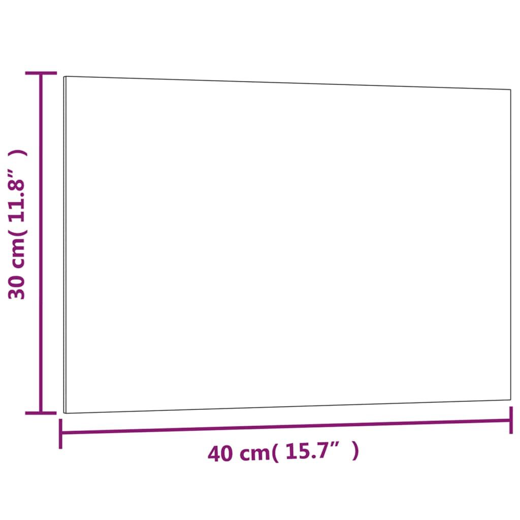 vidaXL Πίνακας Επιτοίχιος Μαγνητικός Μαύρος 40 x 30 εκ. Ψημένο Γυαλί