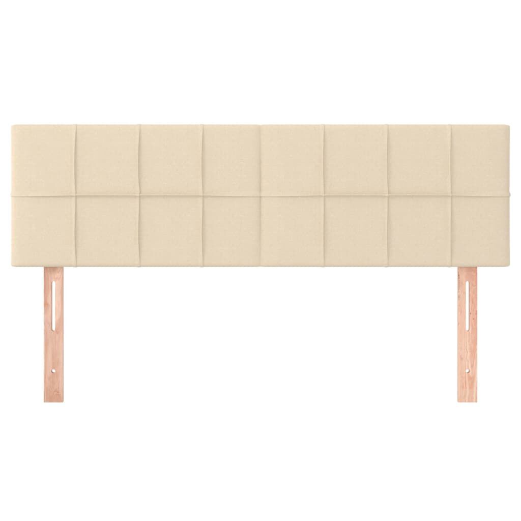 vidaXL Κεφαλάρια Κρεβατιού 2 τεμ. Κρεμ 72x5x78/88 εκ. Υφασμάτινα