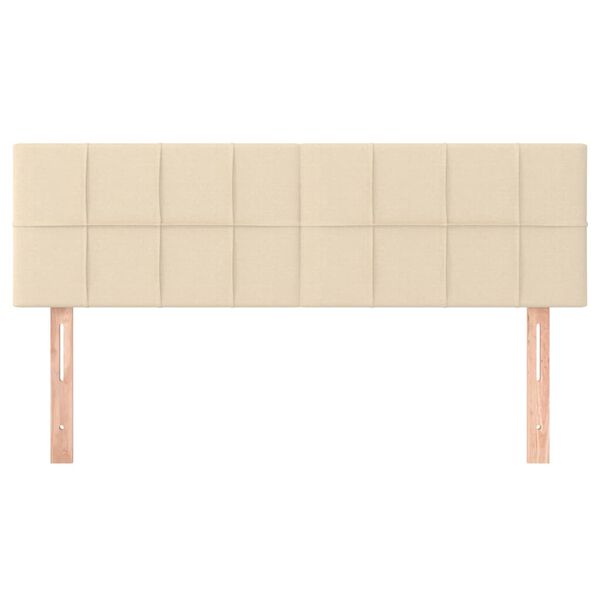 vidaXL Κεφαλάρια Κρεβατιού 2 τεμ. Κρεμ 72x5x78/88 εκ. Υφασμάτινα