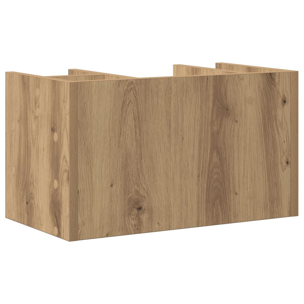 vidaXL Οργανωτής Γραφείου Μαύρη Δρυς 44.5x24x25 cm Κατασκευασμένο Ξύλο