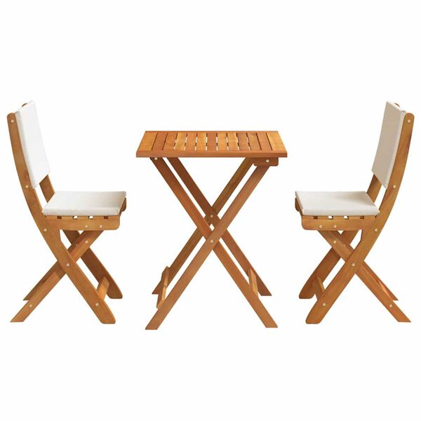 vidaXL Σετ μπιστρό 3 pcs Καφέ Μασίφ ξύλο ακακίας
