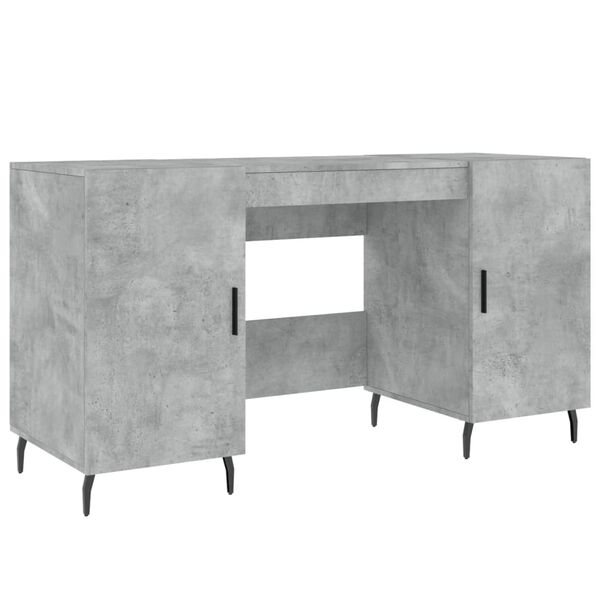 vidaXL Γραφείο Γκρι Σκυροδέματος 140 x 50 x 75 εκ. από Επεξεργ. Ξύλο