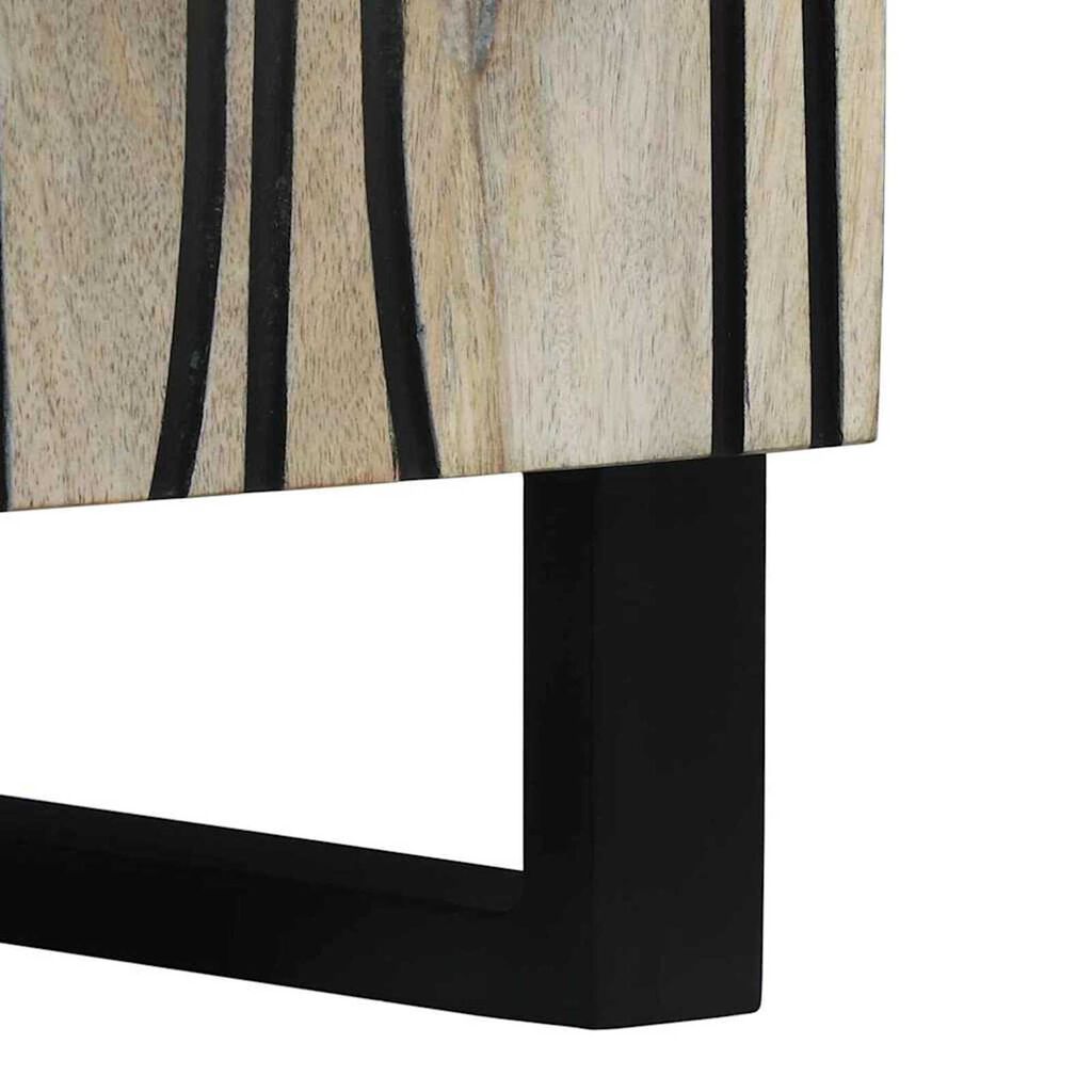 vidaXL Πλαϊνό γραφείο Λευκό 60 x 33.5 x 75 εκ. Μασίφ ξύλο μάνγκο