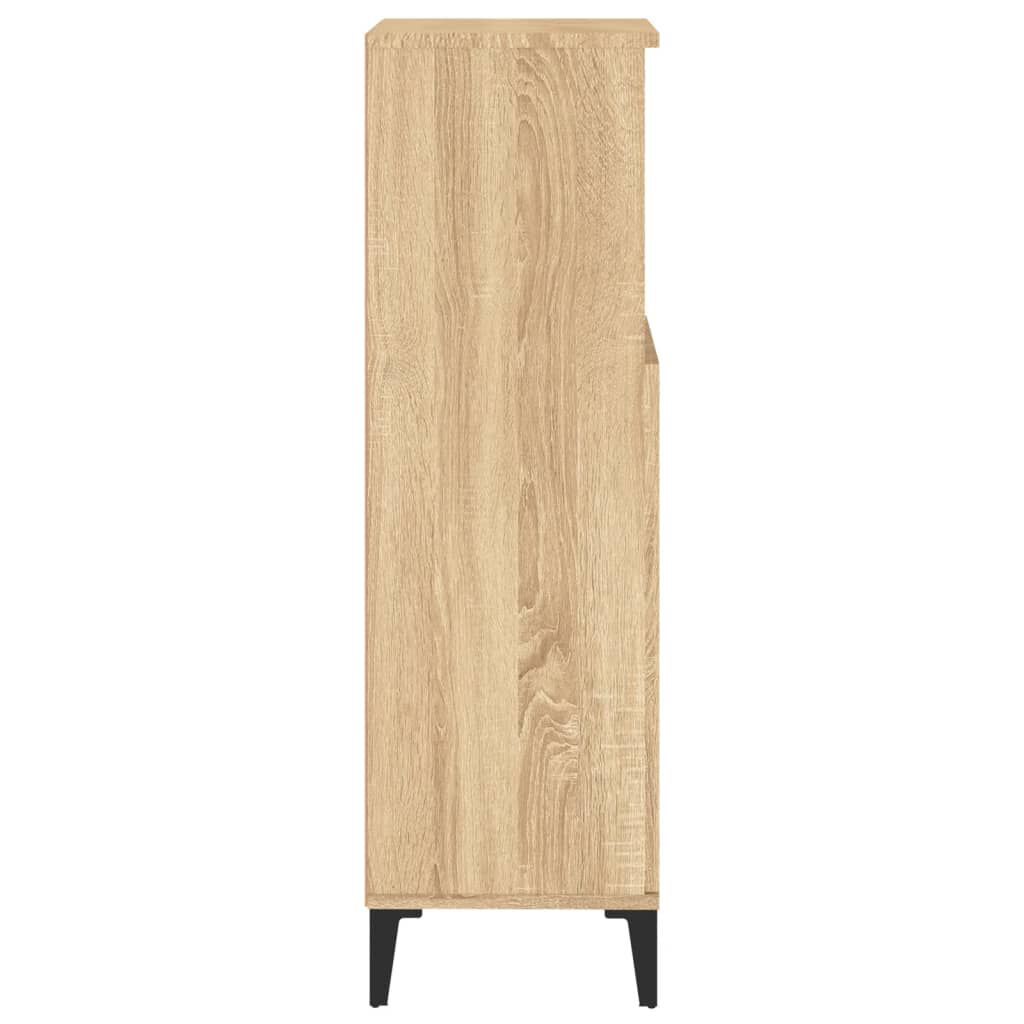 vidaXL Ντουλάπι Μπάνιου Sonoma Δρυς 30x30x100 εκ. Επεξεργασμένο Ξύλο