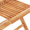 vidaXL Σετ Επίπλων Mπιστρό 3 τεμ. Μασίφ Ξύλο Teak με Μαύρα Μαξιλάρια